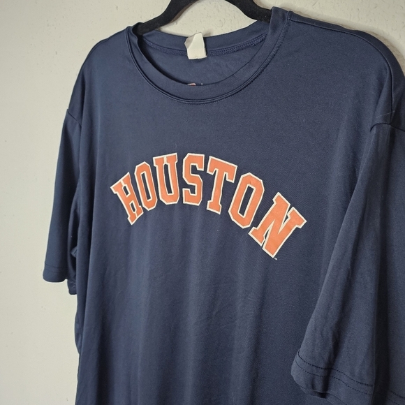 MLB Houston Astros Tee Shirt Mens L Baseball Fan Merch‎ Blue Orange - Picture 2 of 15